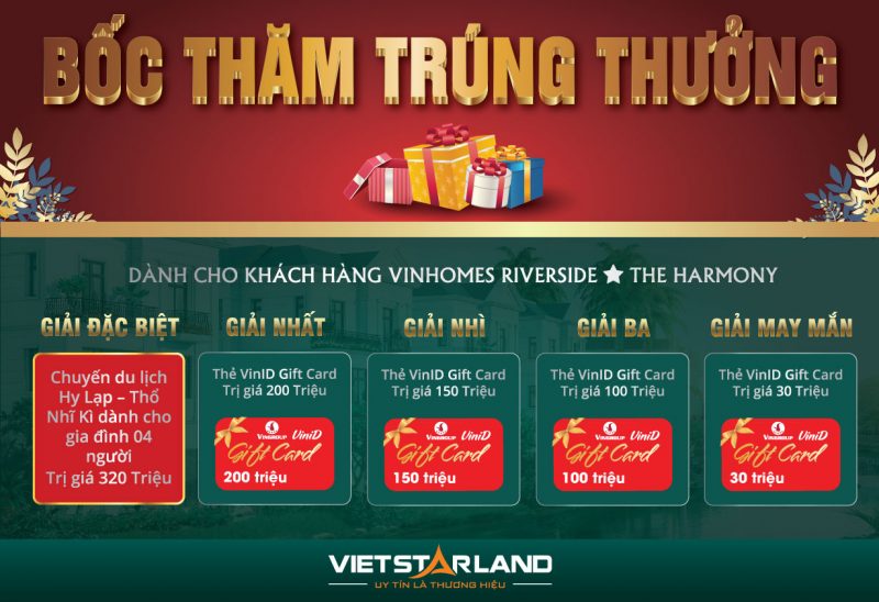 Trúng quà khủng tại lễ mở bán Vinhomes Riverside The Harmony