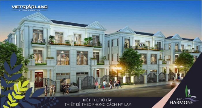 Biệt thự tứ lập Nguyệt Quế Vinhomes Riverside The Harmony đẳng cấp