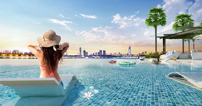 Sắp ra mắt Bể bơi vô cực Vinhomes Riverside The Harmony
