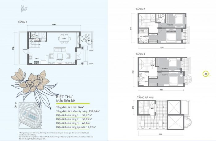 Biệt thự liền kề Tulip ven hồ Vinhomes The Harmony