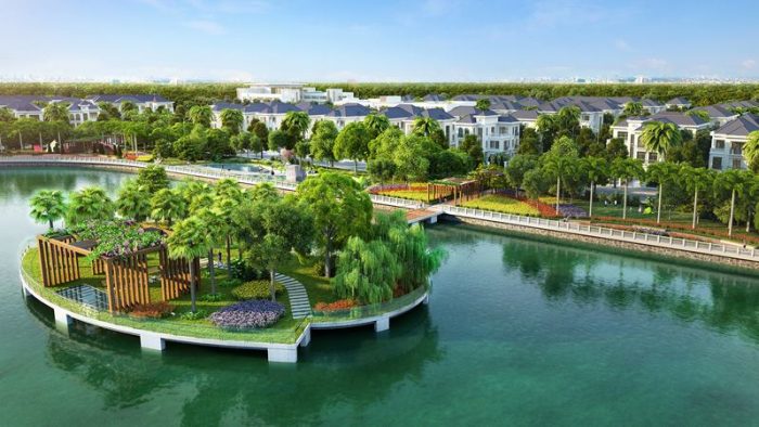 Chi tiết khu biệt thự Tulip Vinhomes The Harmony view hồ