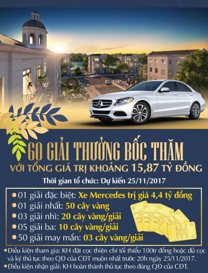 Mua Vinhomes Riverside giai đoạn 2 trúng xe Mercedes